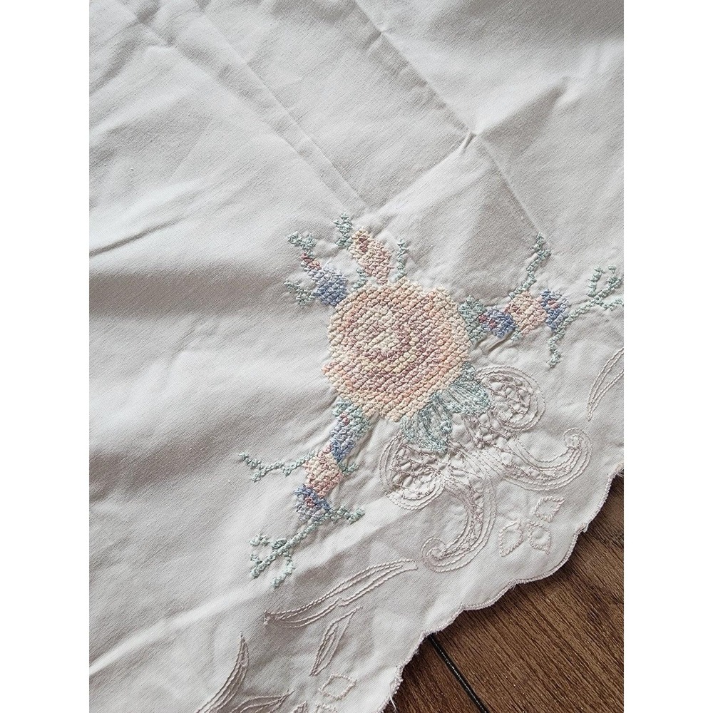 Handmade Valance Cross Stitch‎ Curtains Set of 2 - 58.5" x 14.5"